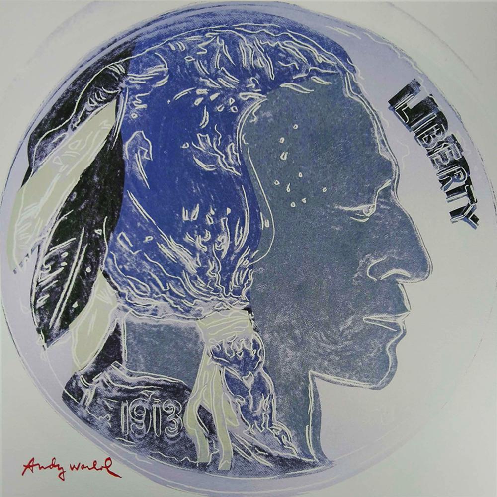 1980s Andy Warhol "Indian Head Nickel" Limited Edition Lithograph.