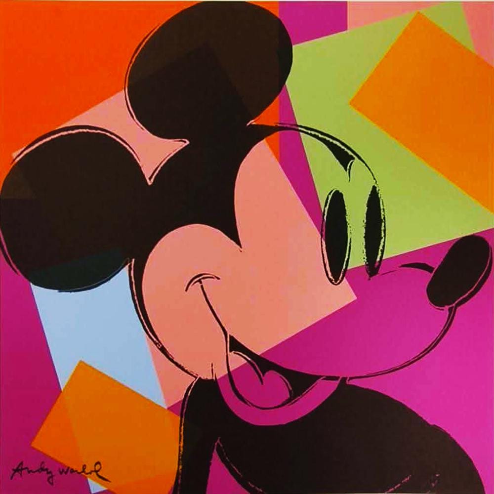 1980s Andy Warhol "Mickey Mouse" Limited Edition Lithograph by CMOA
