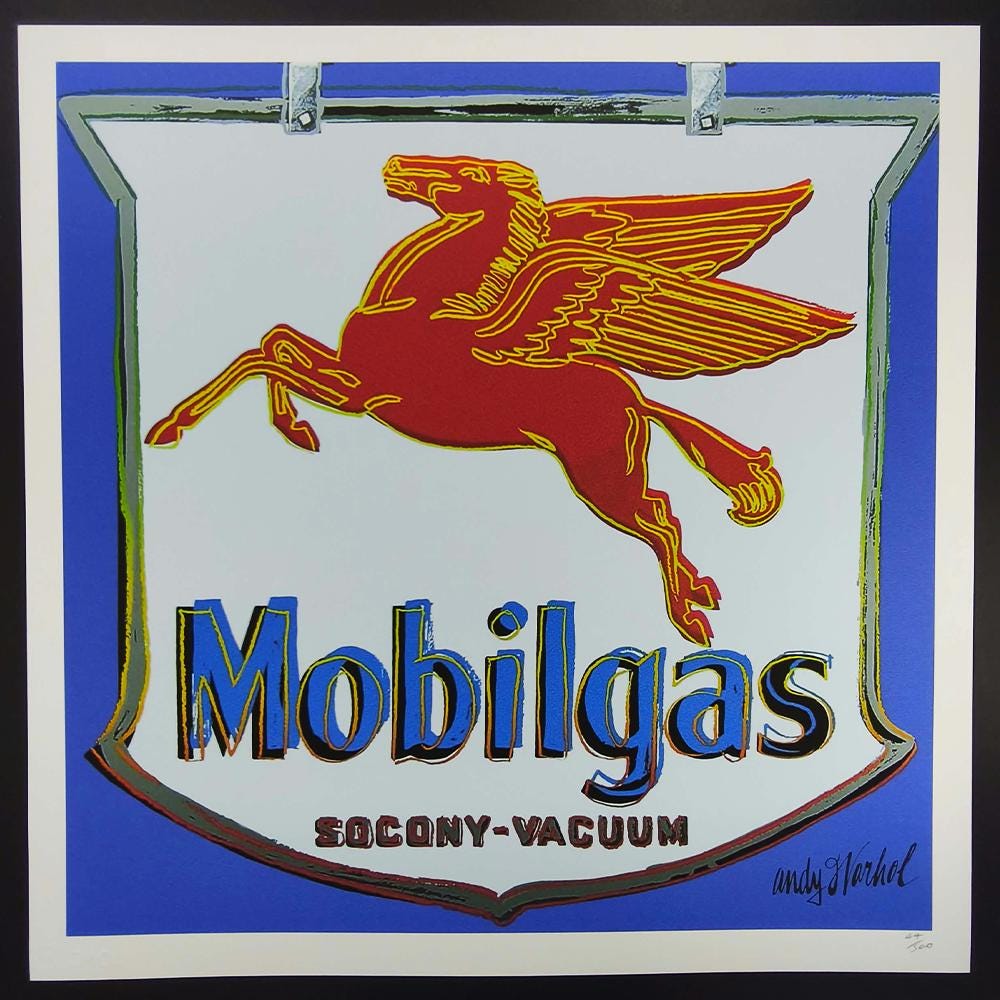 1980s Andy Warhol "Mobil Gas" Limited Edition Lithograph by CMOA