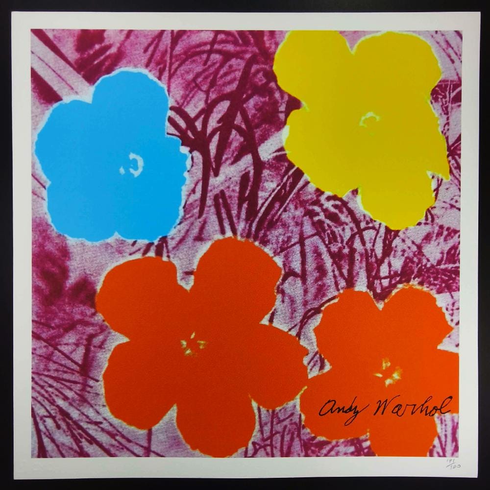 1980s Andy Warhol "Flowers" Limited Edition Lithograph by CMOA.