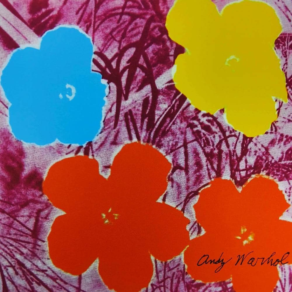 1980s Andy Warhol "Flowers" Limited Edition Lithograph by CMOA.