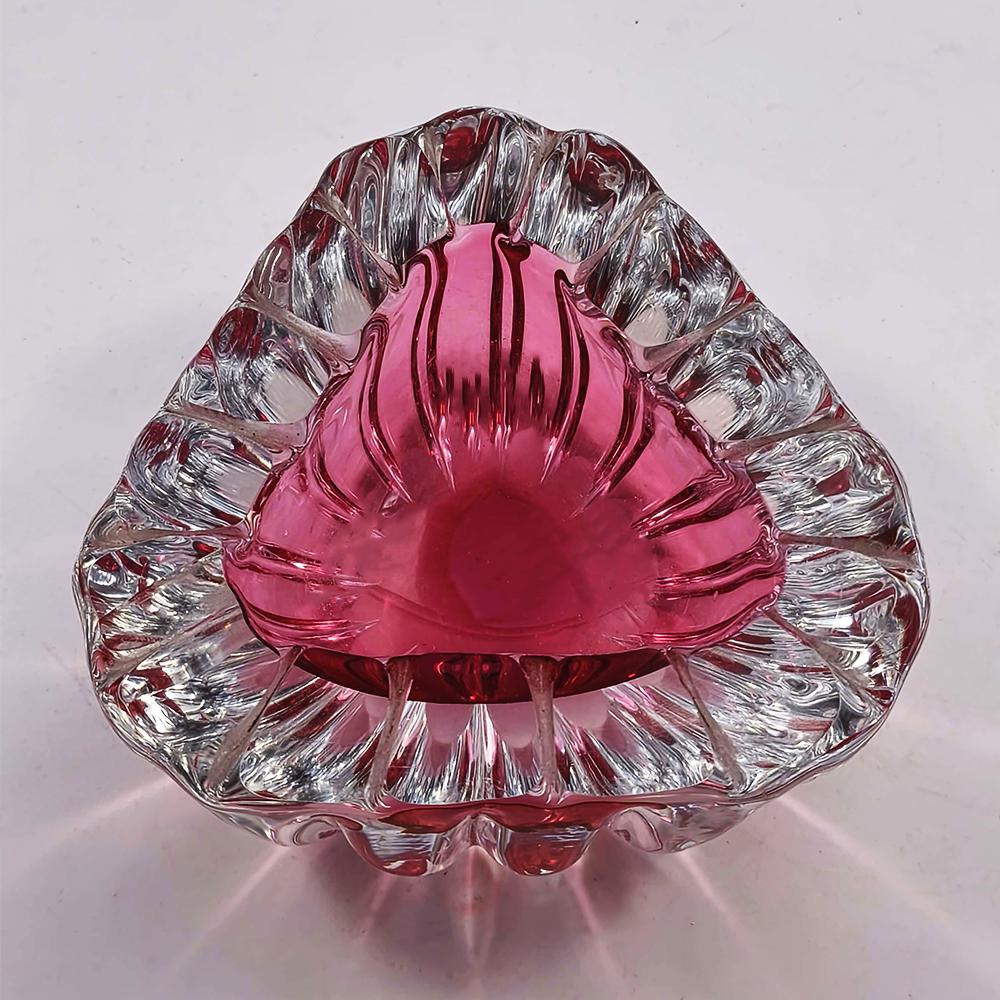 1960s Pink Ashtray in Murano Glass.