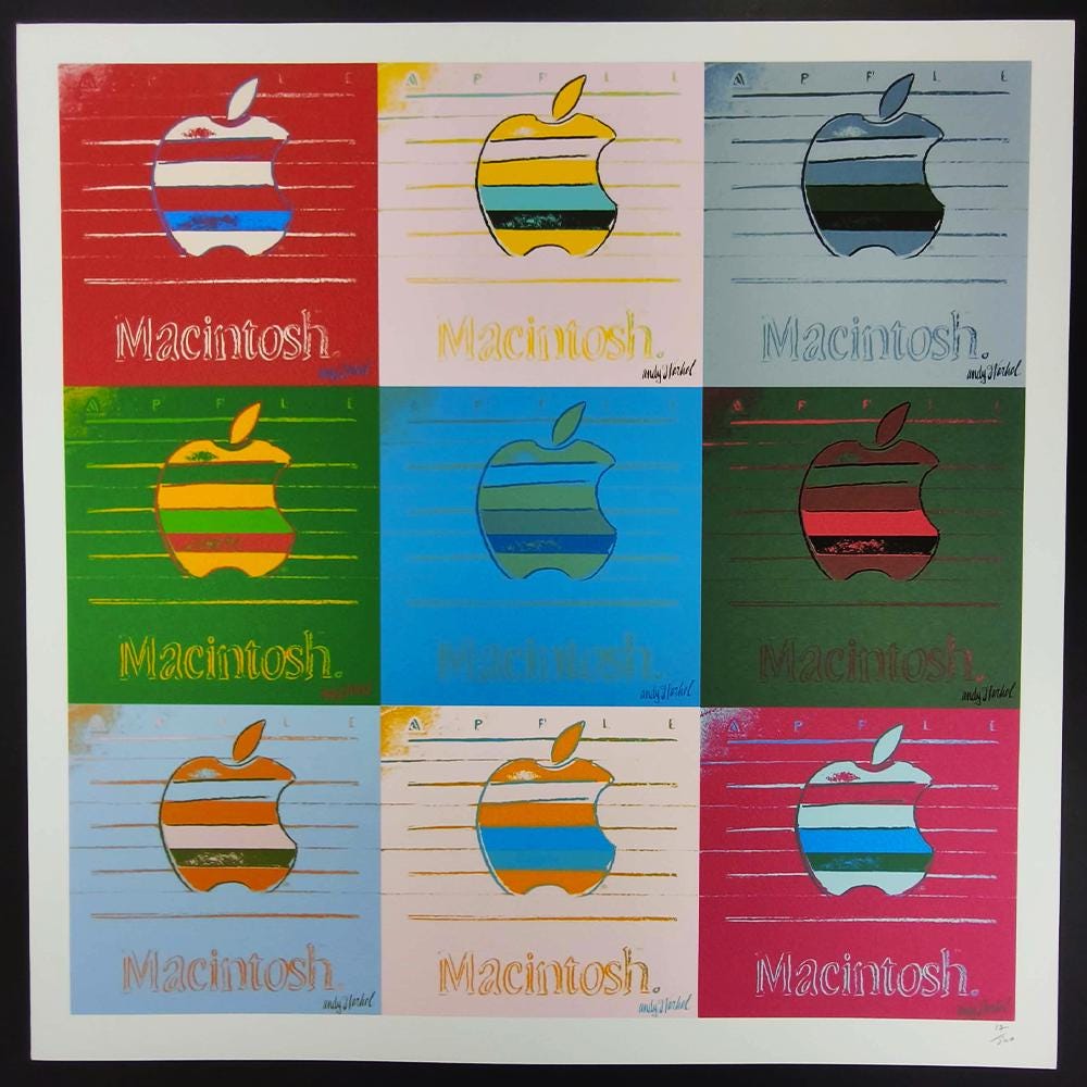 1980S Andy Warhol "Apple - Macintosh" Limited Edition Lithograph by CMOA.