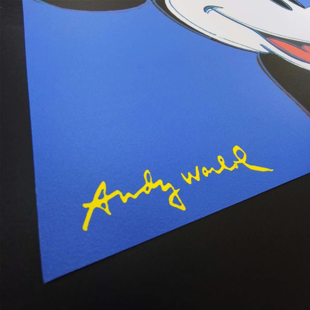 1980s Big Andy Warhol "Mickey Mouse" Blue Limited Edition Lithograph by CMOA.
