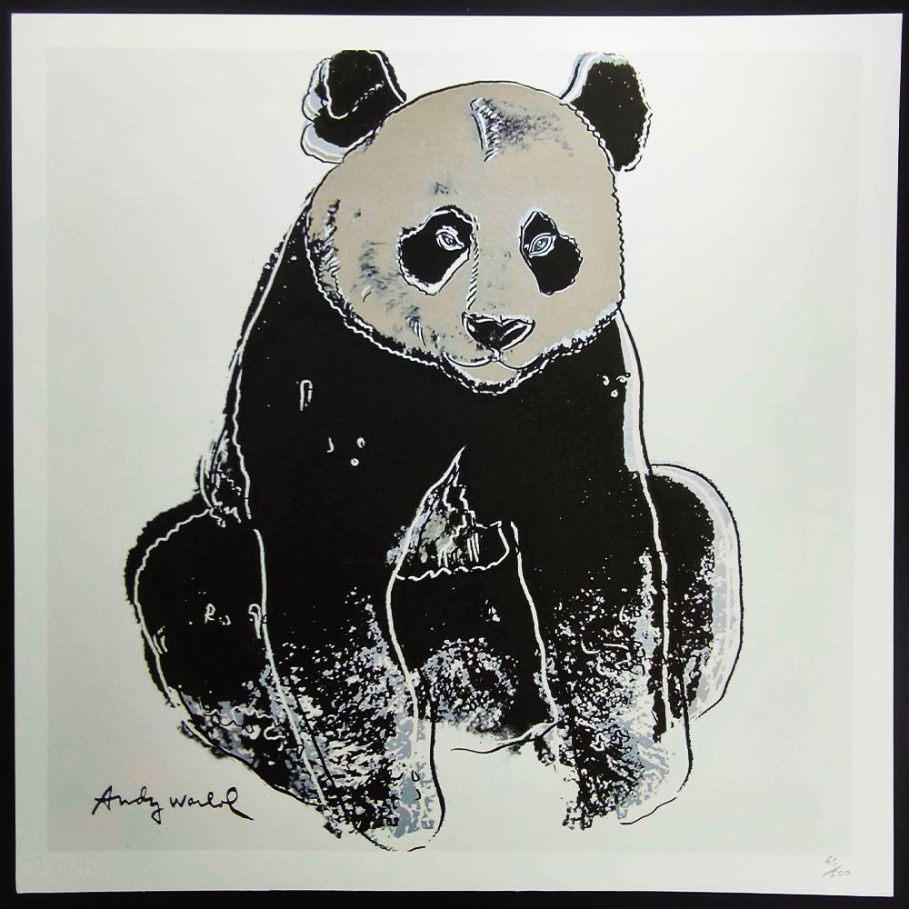 1980S Andy Warhol "Giant Panda" Limited Edition Lithograph by CMOA.