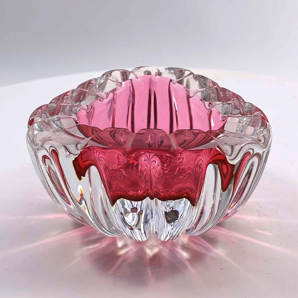 1960s Pink Ashtray in Murano Glass.