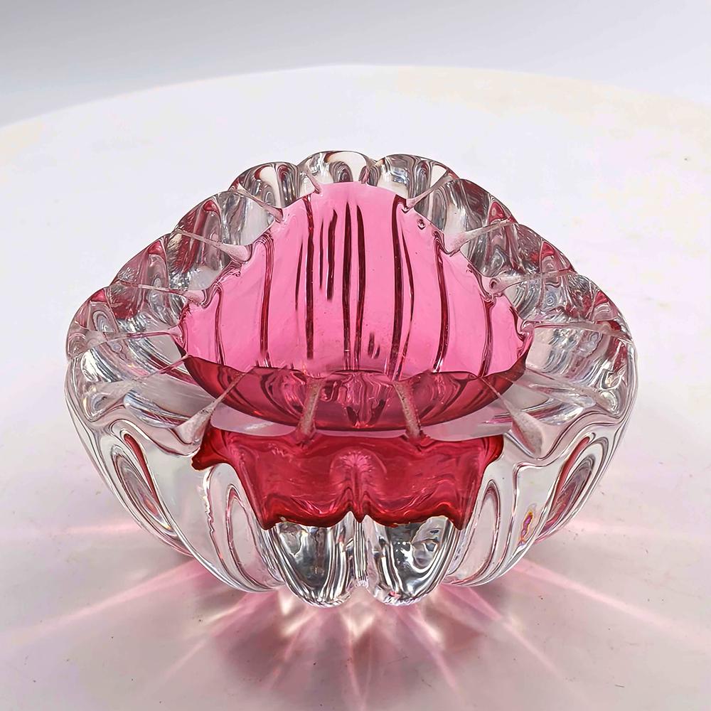 1960s Pink Ashtray in Murano Glass.