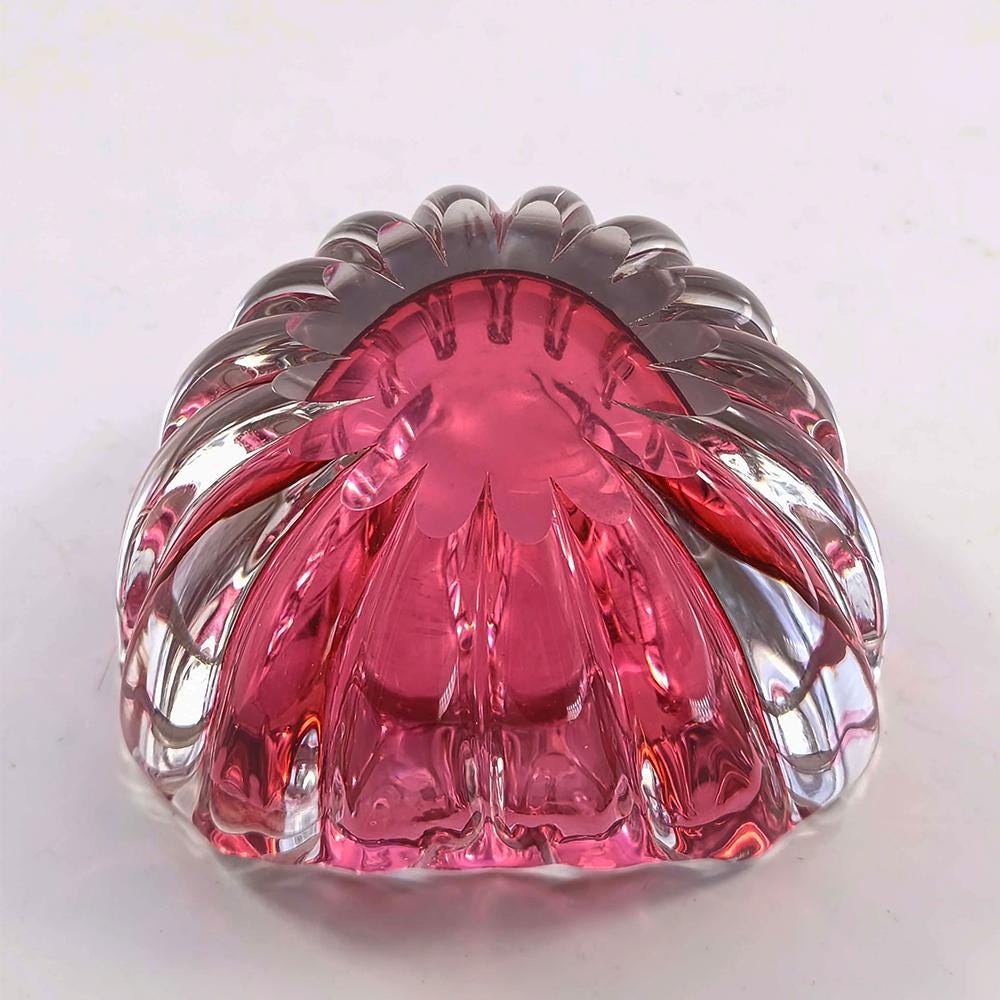 1960s Pink Ashtray in Murano Glass.