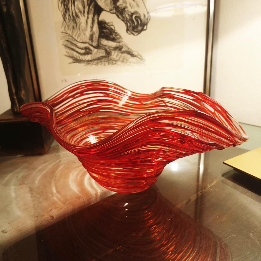 Mid-Century Large Stunning Centerpiece in Murano Glass by Sergio Costantini.
