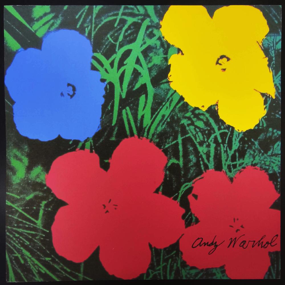 1980s Big Andy Warhol "Flowers" Limited Edition Lithograph.