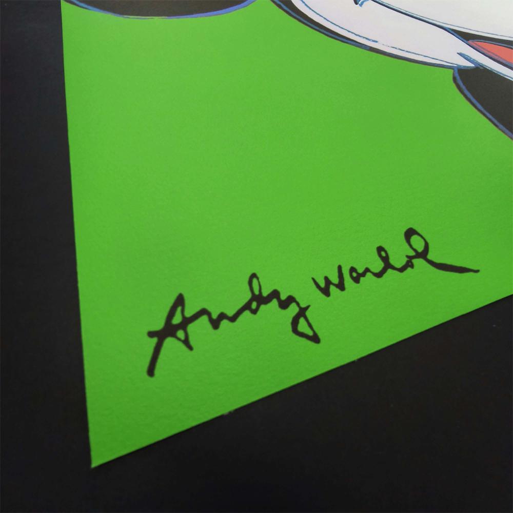 1980s Big Andy Warhol "Mickey Mouse" Green Limited Edition Lithograph by CMOA.