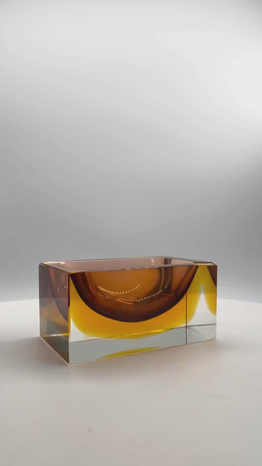 1960s Rectangular Ashtray or Catch-all in Murano Glass by Flavio Poli for Seguso.