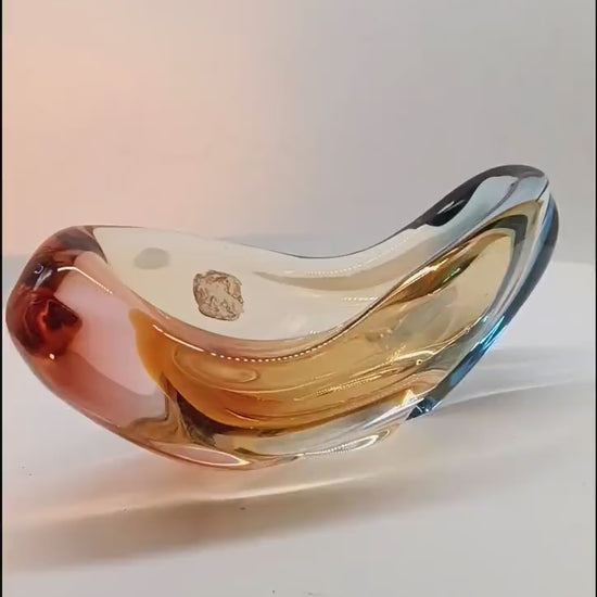 1960s Ashtray or Catch-all in Murano Glass. Made in Italy. 19 cm.