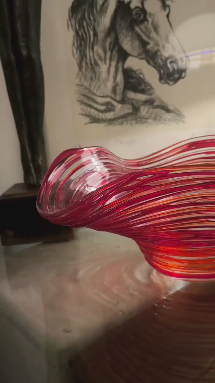 Mid-Century Large Stunning Centerpiece in Murano Glass by Sergio Costantini.