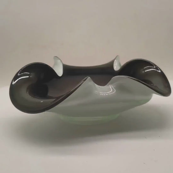 1970s Big Brown Asthray ot Catch-All in Murano Glass.