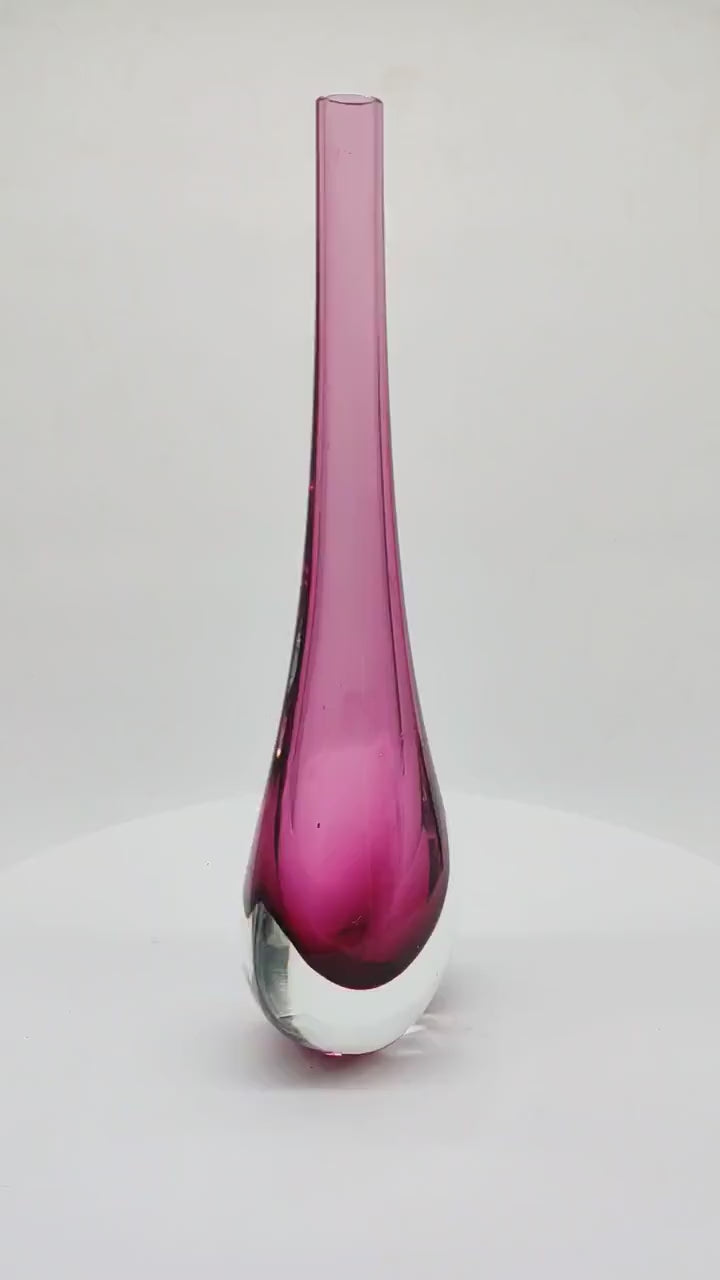 Vintage Purple Vase in Murano Glass by Flavio Poli for Seguso - 1960.