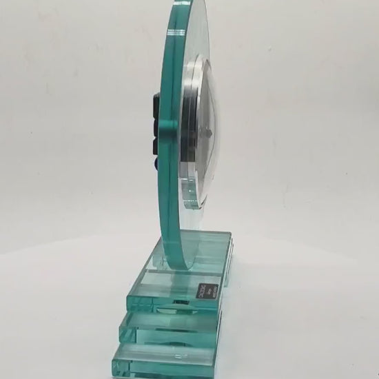 Vintage Crystal Table Clock by Omodomo - 1970s