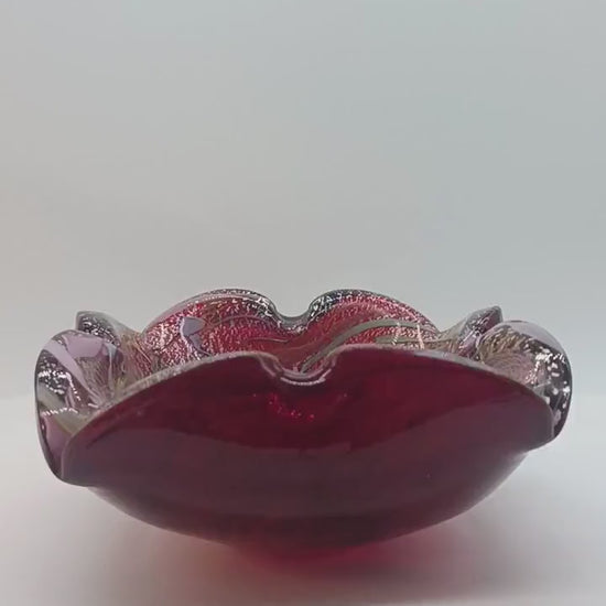 1950s Stunning Ashtray in Murano glass by Dino Martens - Tutti Frutti. Made in Italy. 13 Cm.  / 5.11 inches