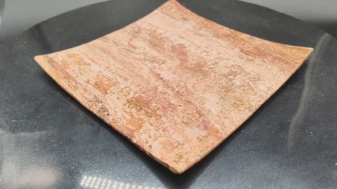 Wonderful Vintage Tray or Empty Pocket in Travertine. Made in Italy -1970s
