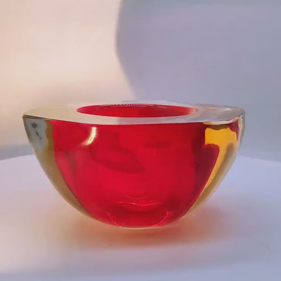 1960s Big Stunning Geode - Ashtray in Murano Glass by Flavio Poli for Seguso. Made in Italy