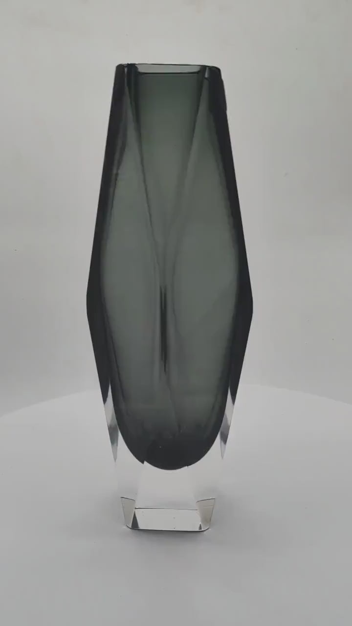 Vintage multifaceted Vase in Murano Glass by Nason - 1960s