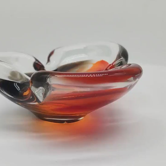 1960s Ashtray or Catch-all in Murano Glass by Flavio Poli for Seguso. Made in Italy.