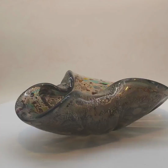 1950s Big Ashtray in Murano Glass attributed to Dino Martens. Made in Italy. 20 cm /