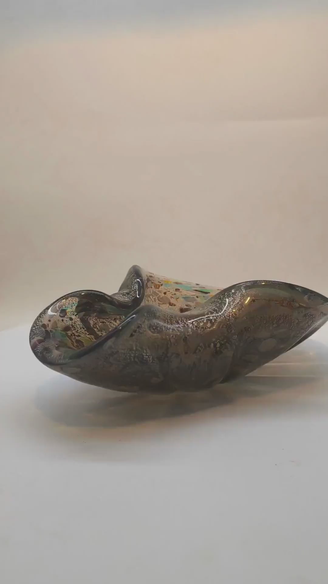 1950s Big Ashtray in Murano Glass attributed to Dino Martens. Made in Italy. 20 cm /