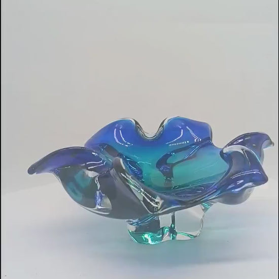 1960s Big Ashtray or Catch-all in Murano Glass. Made in Italy.