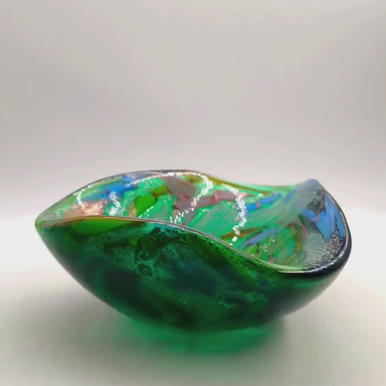 1950s Stunning Ashtray in Murano glass by Dino Martens - Tutti Frutti. Made in Italy. 13 cm. / 5.11 inches