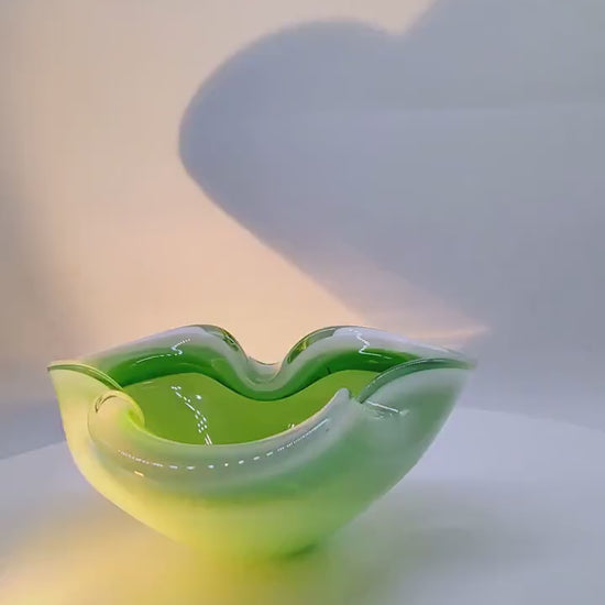 1960s Big Ashtray or Catch-all in Murano Glass by Flavio Poli for Seguso. 18 cm - Made in Italy.