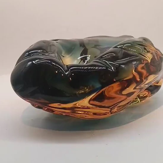 1950s Big Ashtray completely Hand-Blown and  Handcrafted in Murano Glass, Made in Italy - 18 cm.