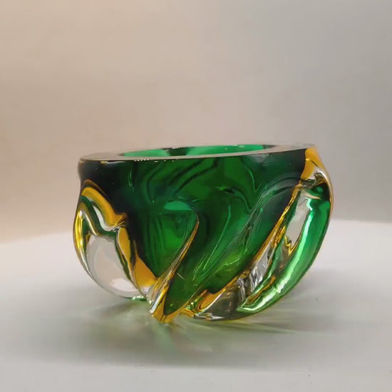 1950s Ashtray or Catch-all in HandBlown and Handcrafted Murano Glass. Made in Italy.