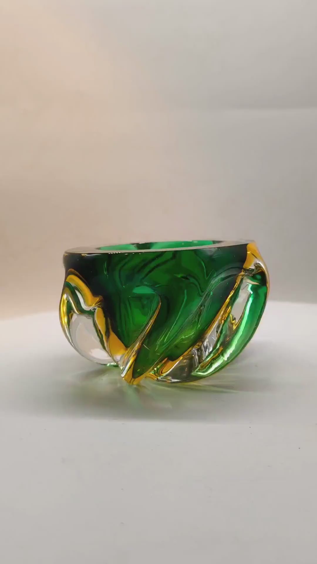 1950s Ashtray or Catch-all in HandBlown and Handcrafted Murano Glass. Made in Italy.