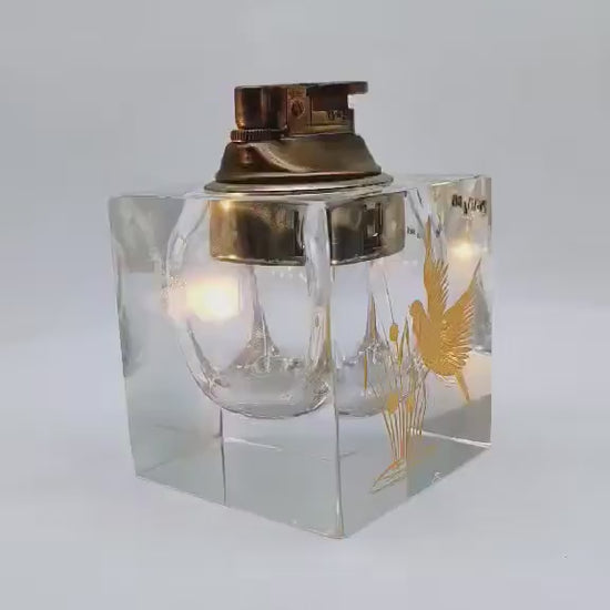 1960s Stunning Lighter in Murano Glass by Pagnin & Bon with Handcrafting 24k Gold finishing. Made in Italy.