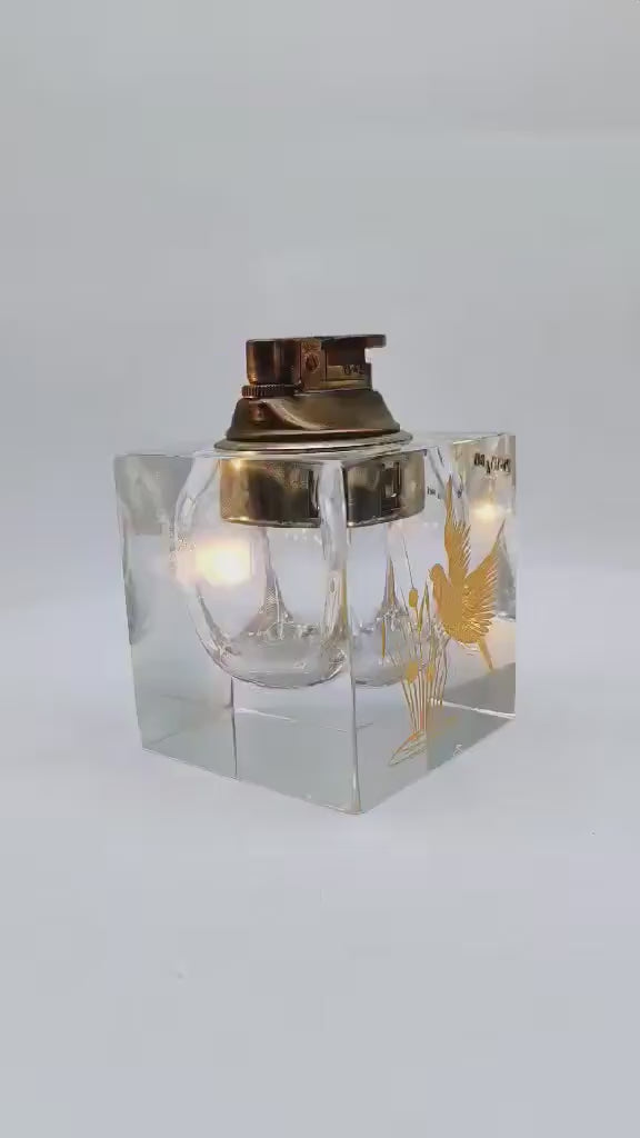 1960s Stunning Lighter in Murano Glass by Pagnin & Bon with Handcrafting 24k Gold finishing. Made in Italy.