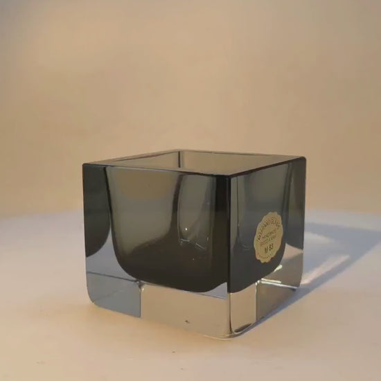1960s Square Ashtray or Catch-all in Handcrafted Murano Glass by Flavio Poli for Seguso. Made in Murano, Italy