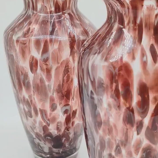 1960sStunning Pair of Hand Made Vases in Murano Glass.