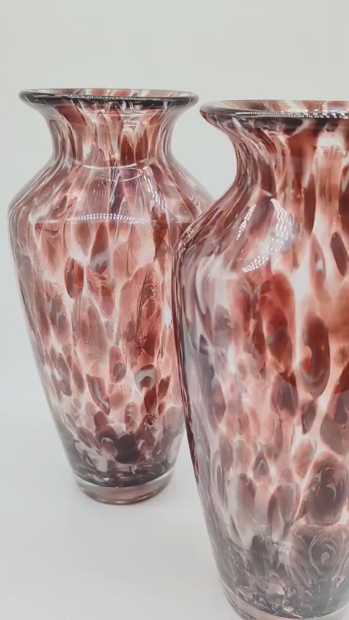 1960sStunning Pair of Hand Made Vases in Murano Glass.