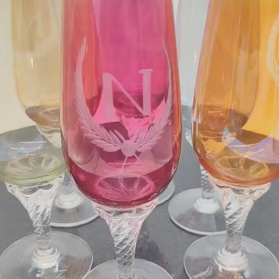 1970s Set of 6 Wine Glasses by Napoleon.