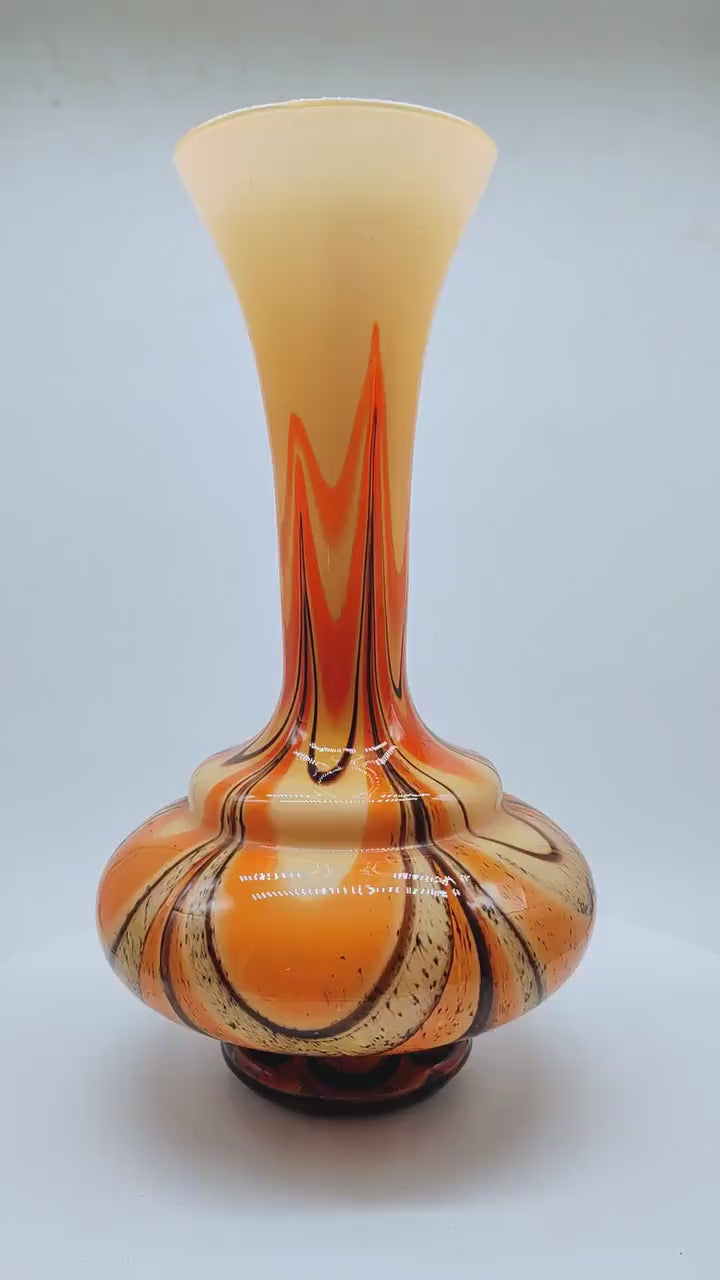 1970s Jacketed Vase 36 cm h in Murano Glass by Carlo Moretti -  -  Made in Italy