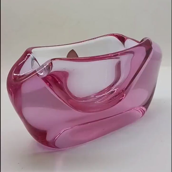 1950s Big Rare Total Purple Ashtray or Catch-all in Murano Glass. 18 cm - 7.08 inches