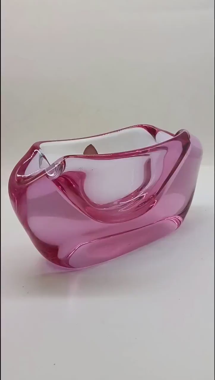 1950s Big Rare Total Purple Ashtray or Catch-all in Murano Glass. 18 cm - 7.08 inches